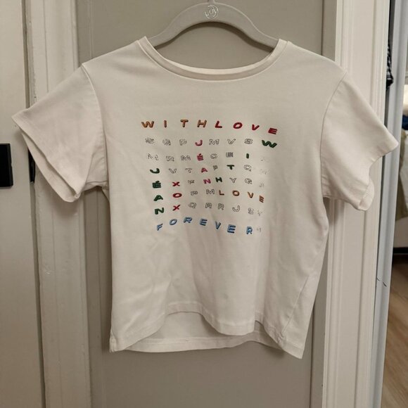 With Jean Tops - With Jean Women's White T-shirt